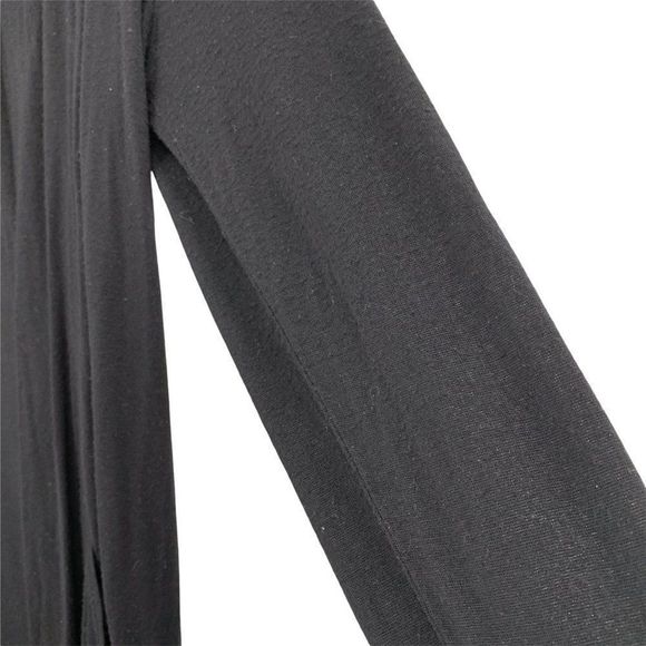 Women’s JM Fleurette Black Open Front Cardigan Size Small 3812 Semi-Sheer - Picture 4 of 7